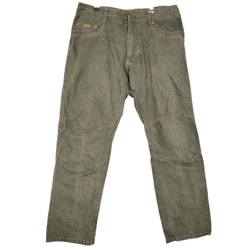 KUHL Green Revolvr Lean Vintage Patina Dye Pants Outdoor SIZE 35x30 ACTUAL 34x29